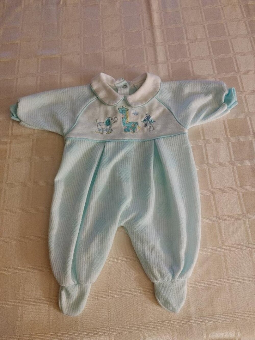 Vintage Baby Dior Newborn Footed Sleeper Size Small to 11lbs